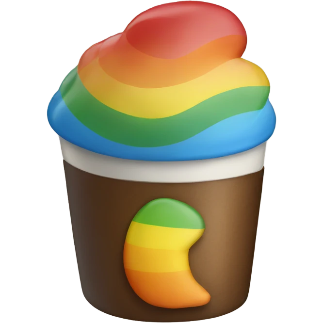 Rainbow coffee emoji