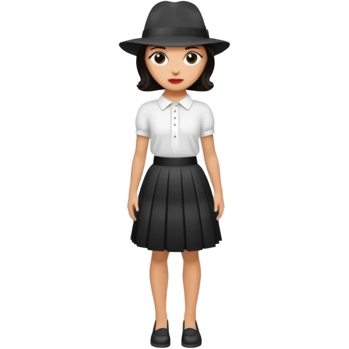 berger autralien noir et blanc avec une jupe emoji