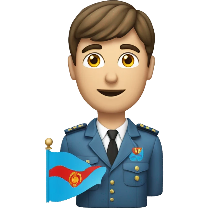 Un homme avec un cagoul avec le logo du drapeau de l'Albanie  emoji