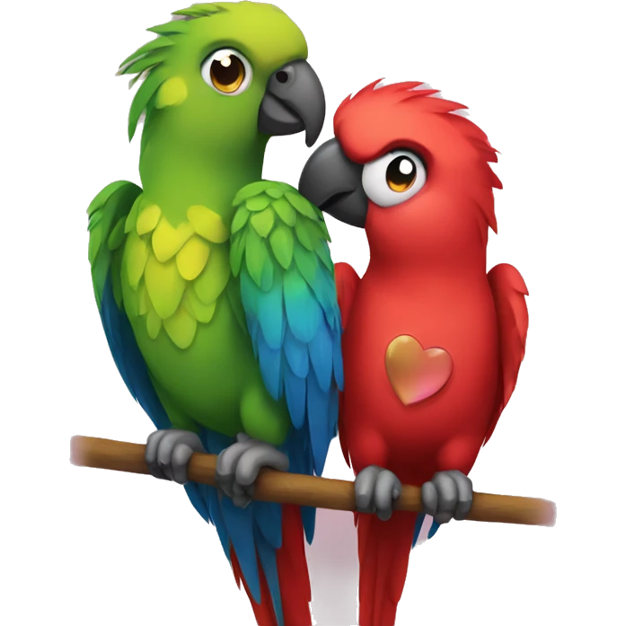 A Parrot in love  emoji