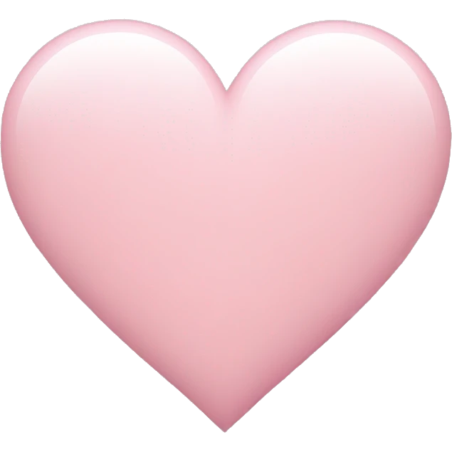 Light pink heart without shadow  emoji