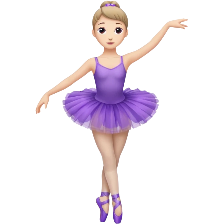 ballerina purple tutu on one leg emoji