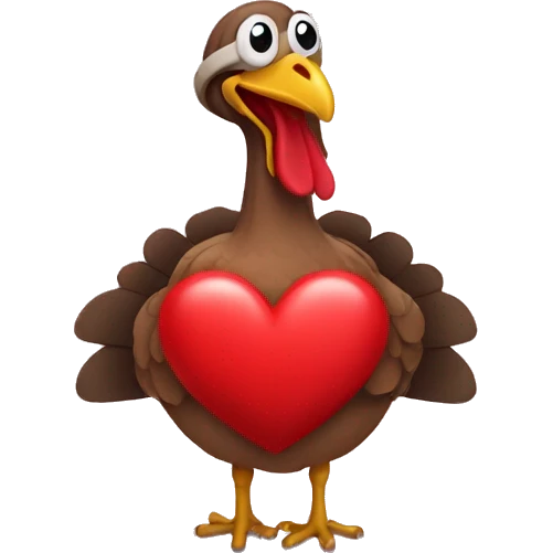 Turkey in a heart shape emoji