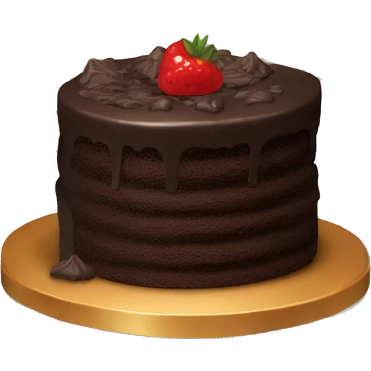 Black chocolate cake emoji