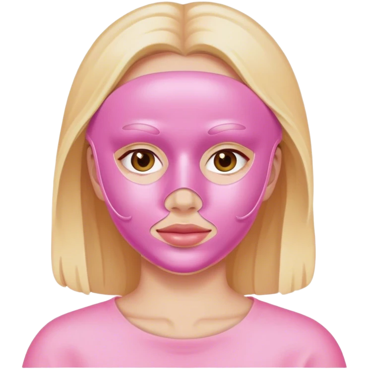 Skincare with pink mask  emoji