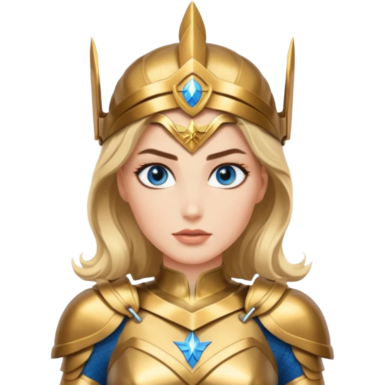 Wonder Woman with blue eyes emoji