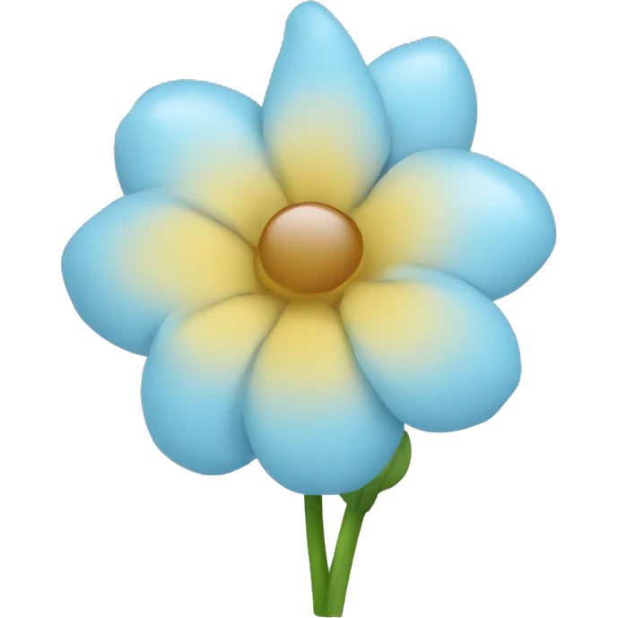 Light blue pretty flower  emoji
