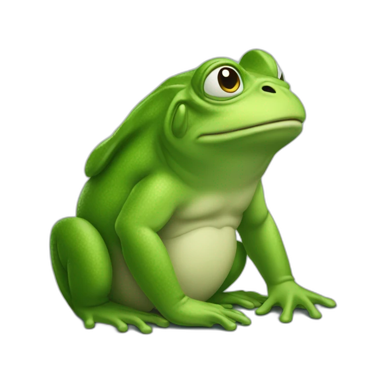 Grenouille sur un gorille emoji