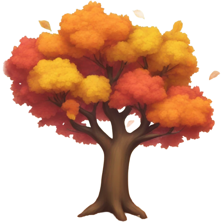 Colorful autumn trees emoji