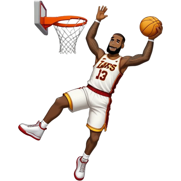 LeBron dunking on Homer Simpson  emoji