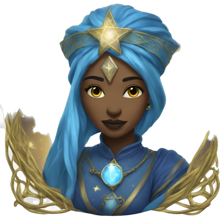 Tarot magic blue  emoji
