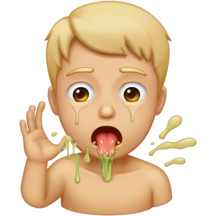 Throwing up puke emoji