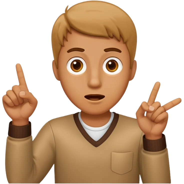 A guy pointing at the obvious  emoji