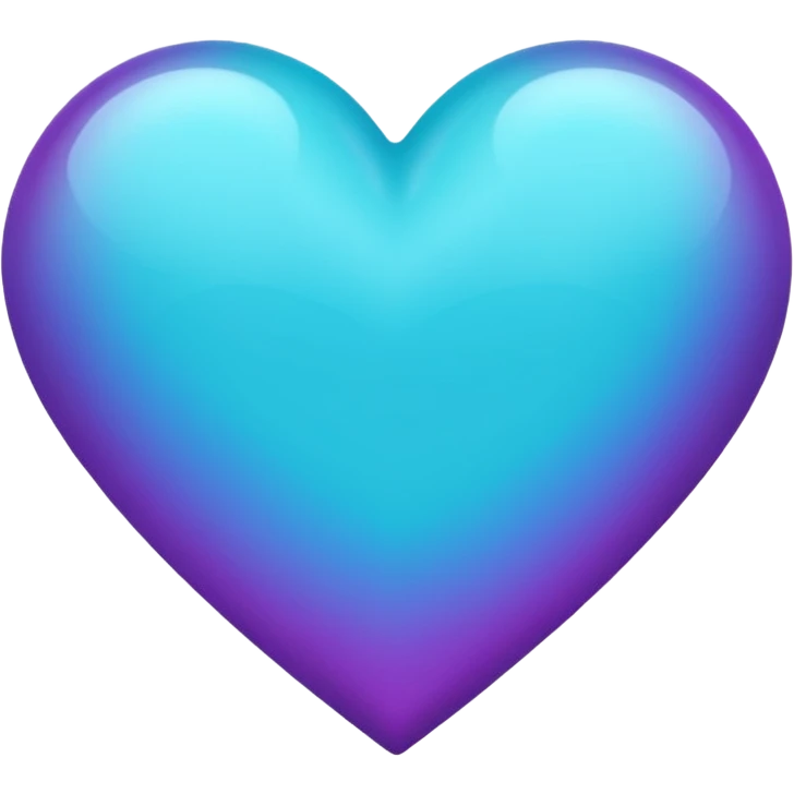 purple turquoise gradient heart emoji