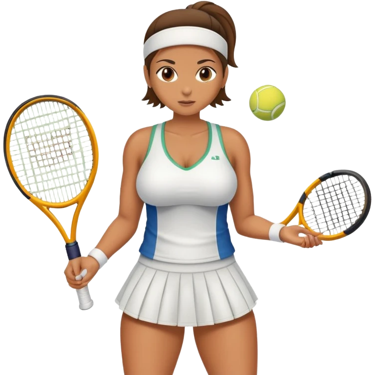 Tennis player with huge breasts emoji
