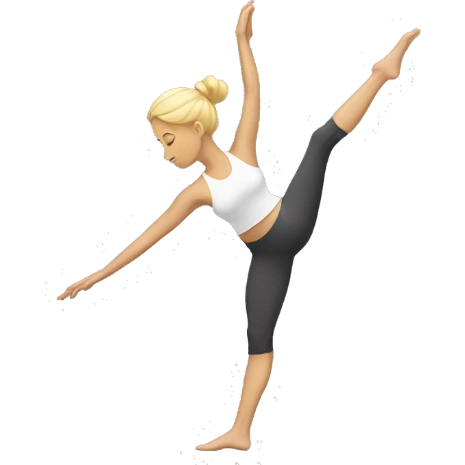 Blonde lady doing asana emoji