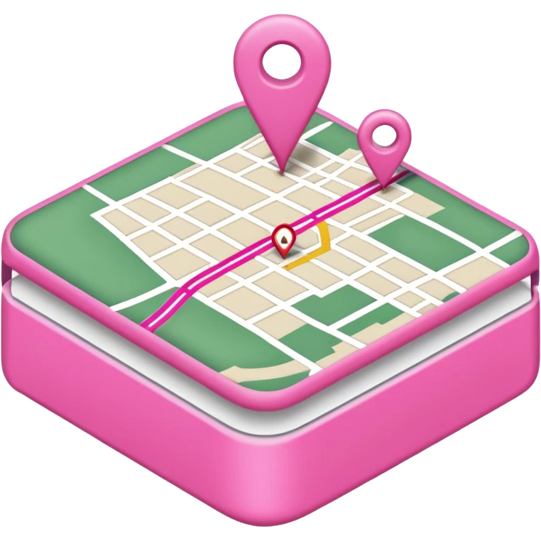 mix pink of a big gps map of the lines emoji