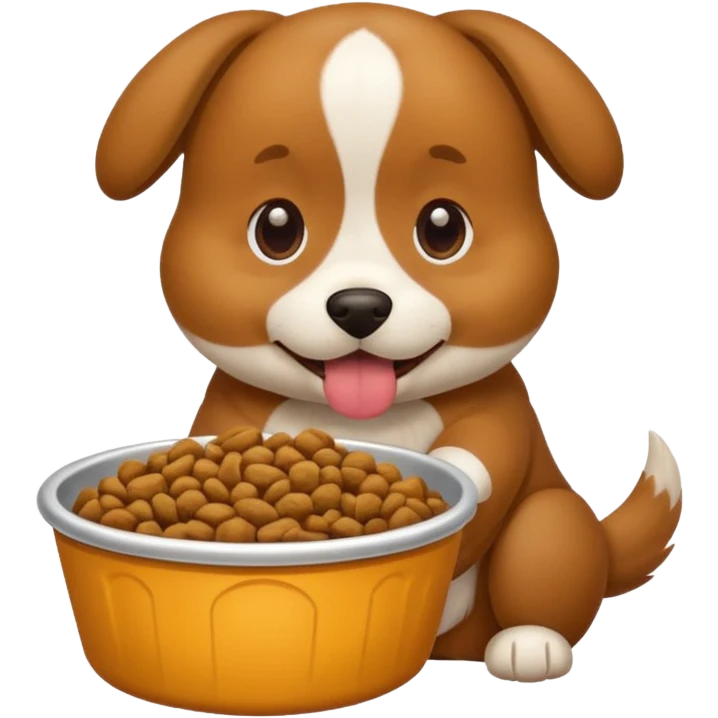 dog eating food emoji