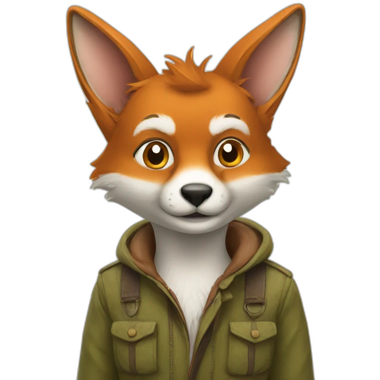 Renard avec un lapin emoji
