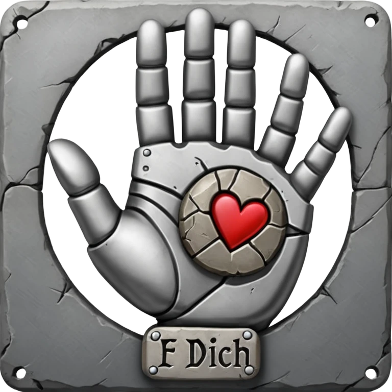 starke metal hand in der ich liebe dich geste emoji