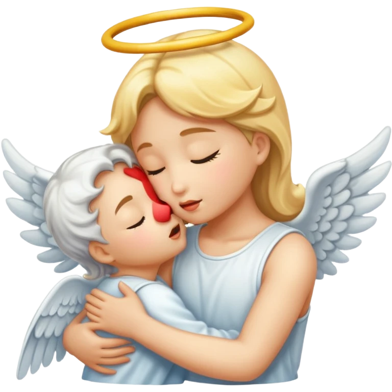 Sweet angelic kiss emoji emoji