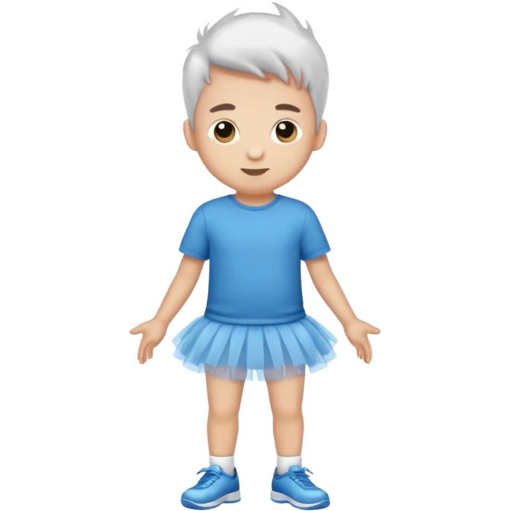 tutu boy with tshirt emoji