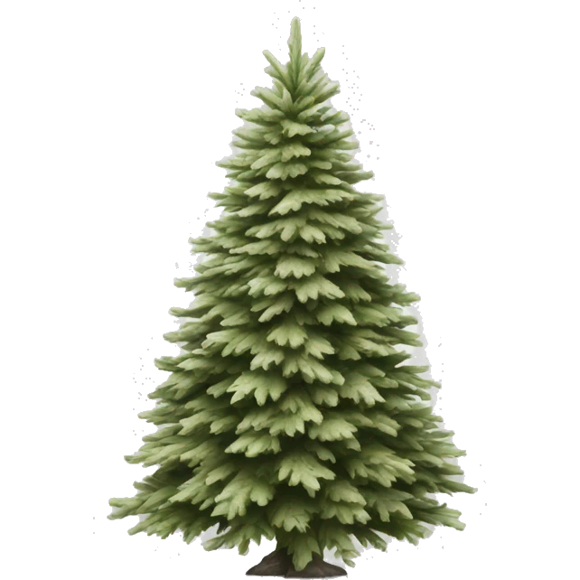Realistic isolated off white fir christmas tree   emoji