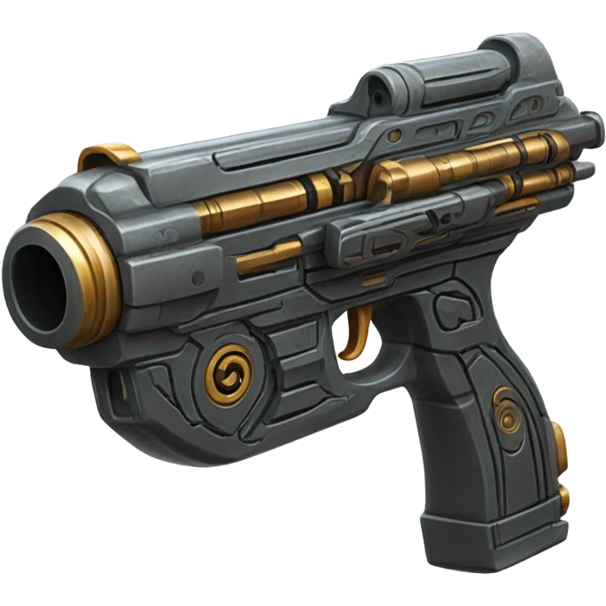 sci fi gun direct front barrel view emoji