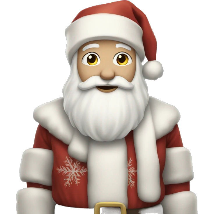 aesthetic white santa claus emoji