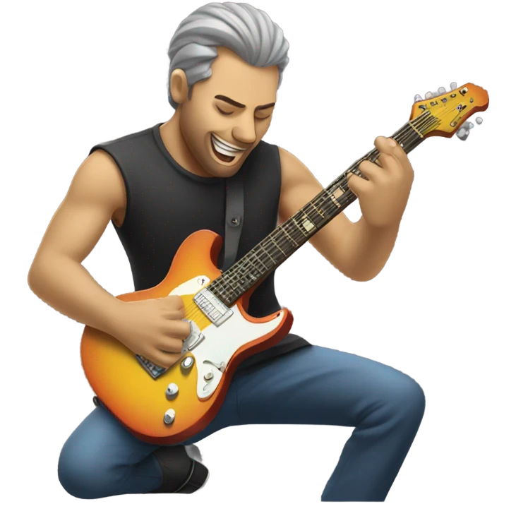 Man playing electric guitar  emoji