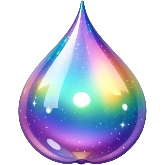 Iridescent big giant glistening glossy sparkly shiny glittery deco emoji