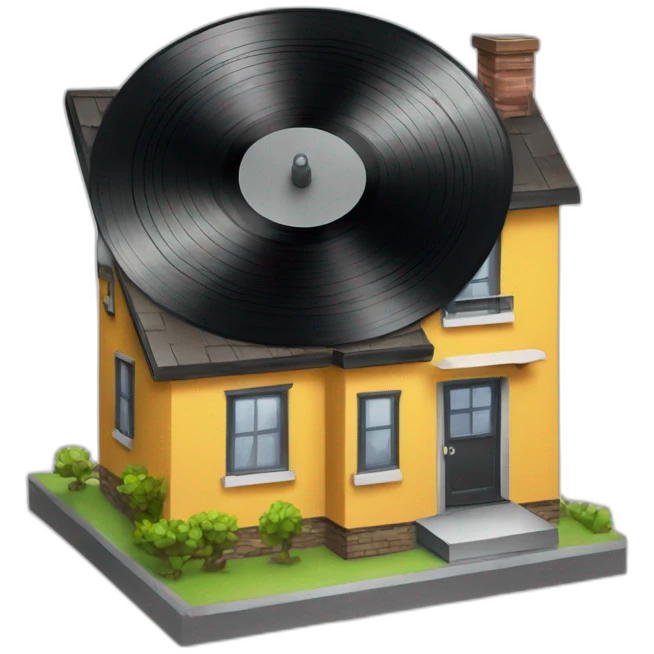 Vinyl house technics emoji