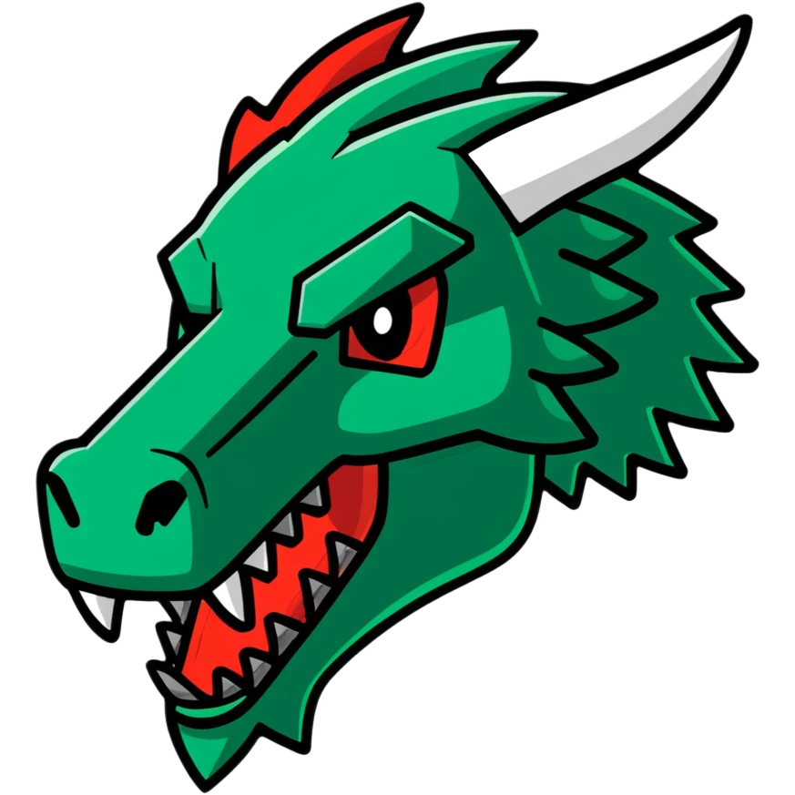 Minecraft black dragon head emoji