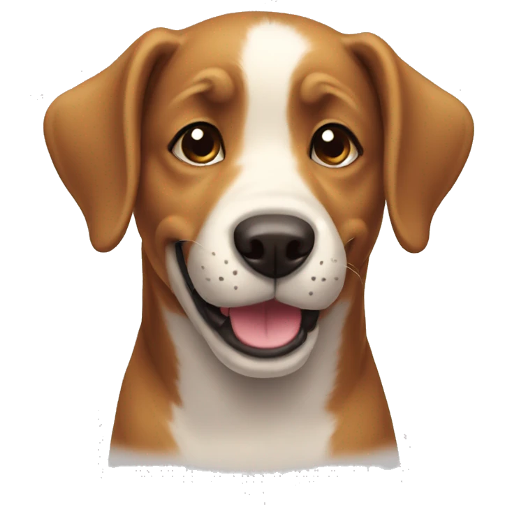 Dog with smile emoji
