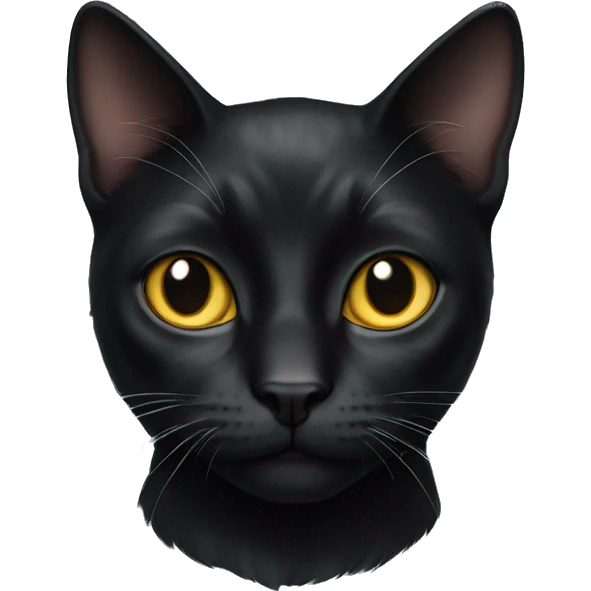 Black cat portrait emoji