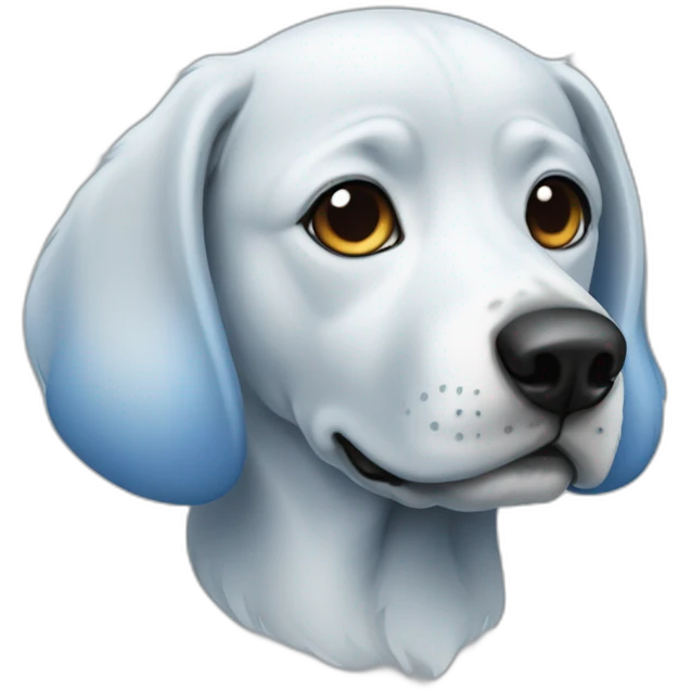Chien bleu emoji