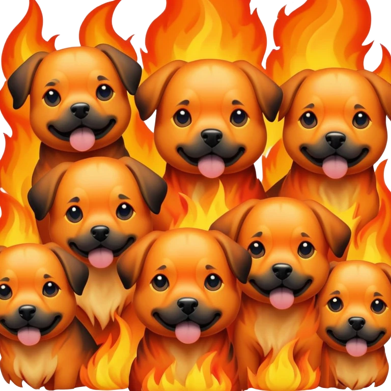 perros en llamas emoji