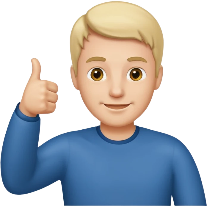 man giving a thumbs-up emoji