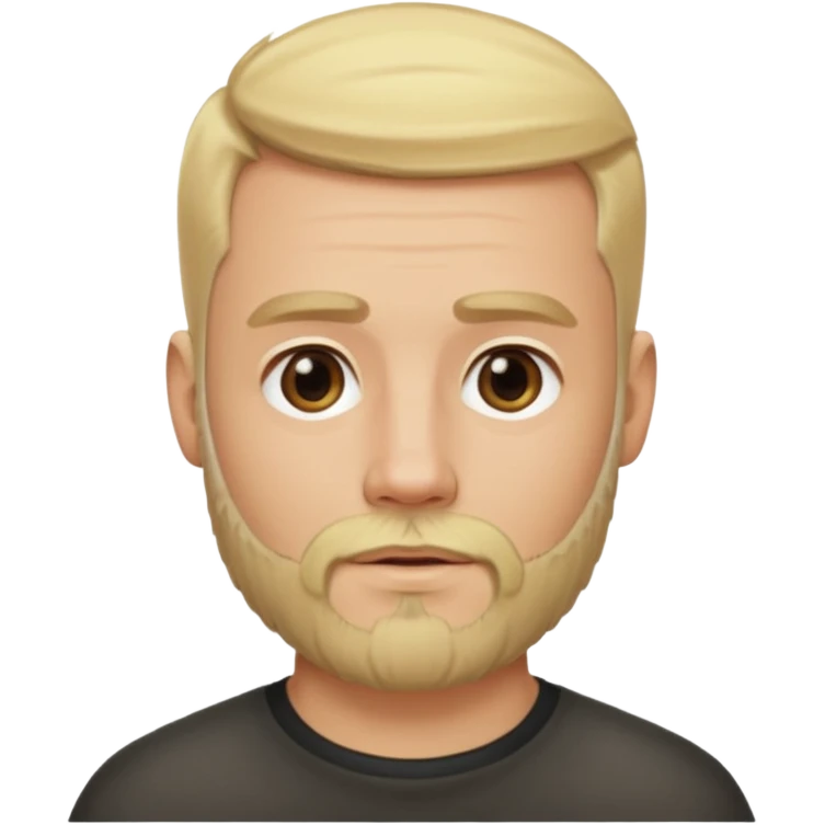 man with blond hair shaved on sides and blond beard  emoji