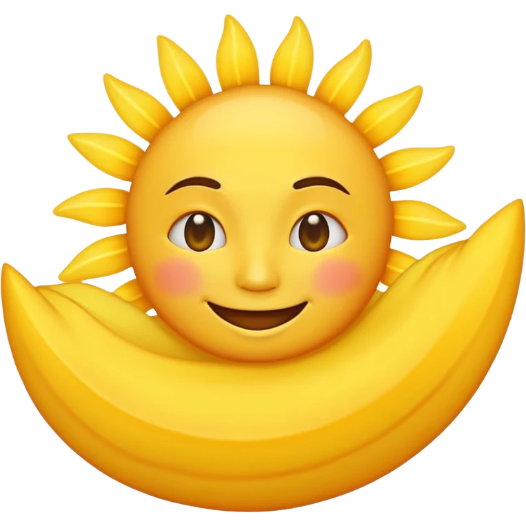 smiling sun rising over a horizon, cheerful good morning emoji emoji