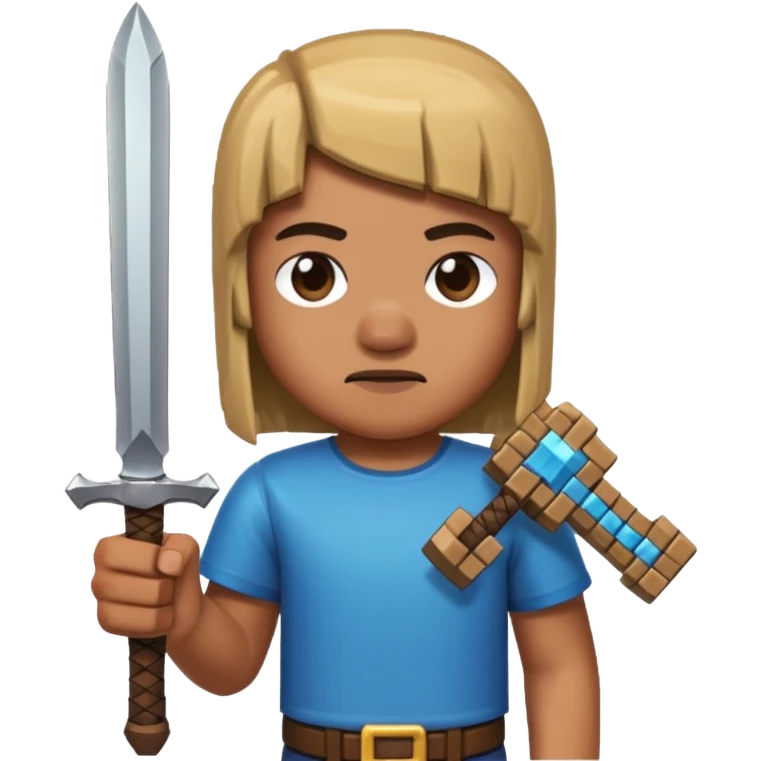 A Sull Emoji With Holdg a Maincrft Sovd emoji