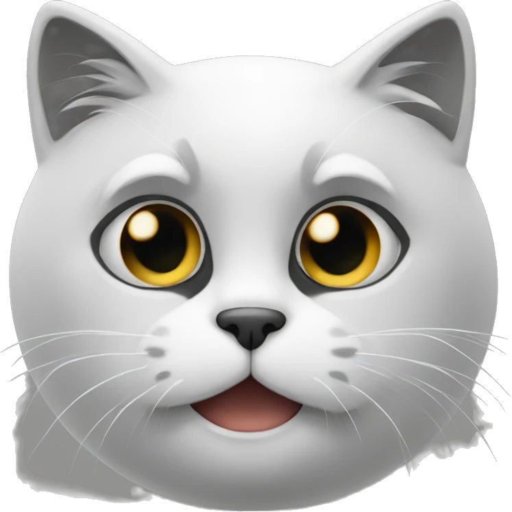 Gato blanco y negro  emoji