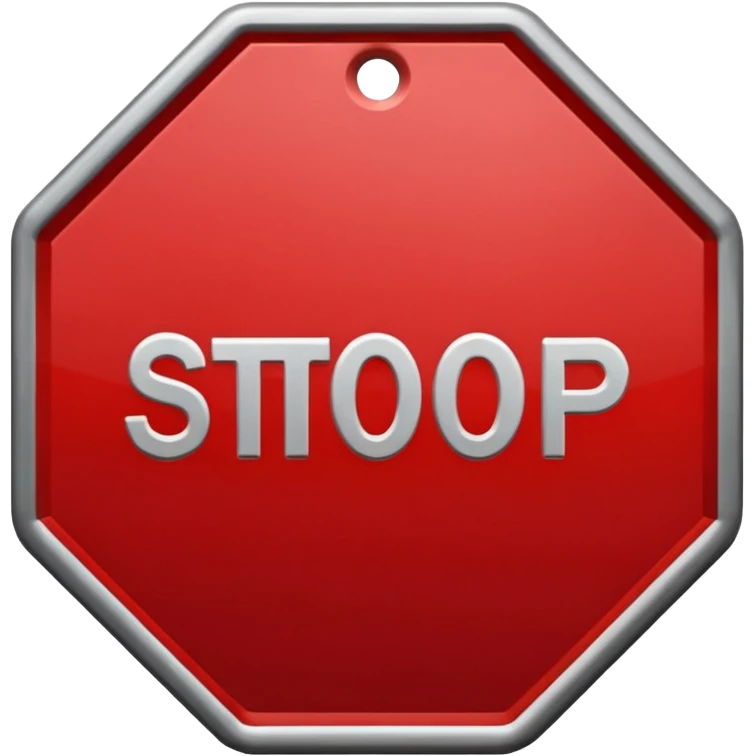 stop sign emoji