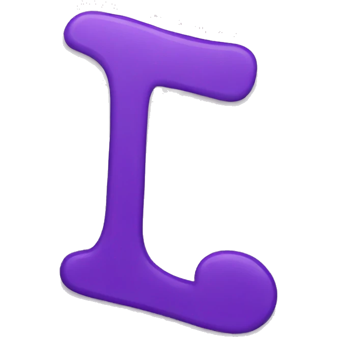 purple letter T emoji