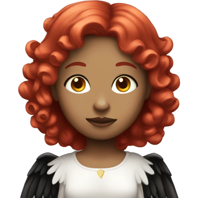 Gothic Angel with red hair emoji