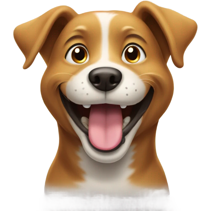 Dog with big Smile emoji