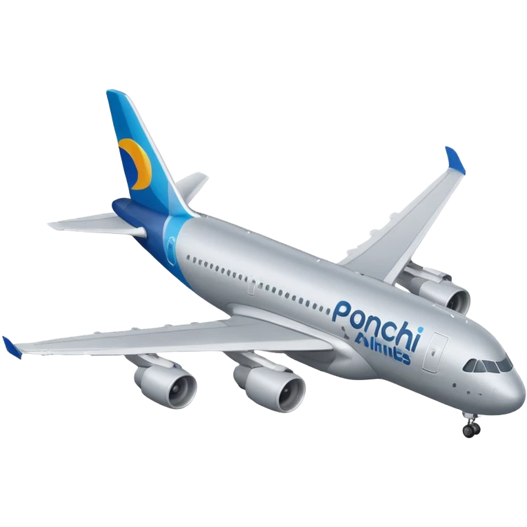now i want a Airbus A318 Ponchi Airlines (gray colored) emoji