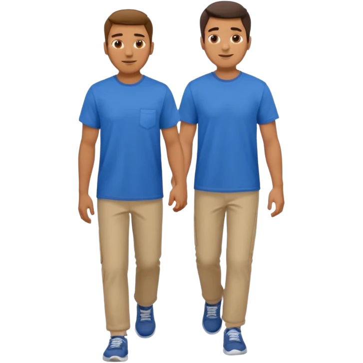 man walking with blue t-shirt  emoji