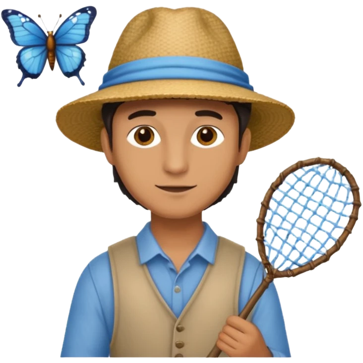 man butterfly catcher emoji