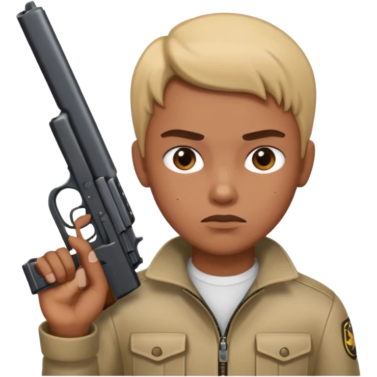 🥷holding a gun emoji